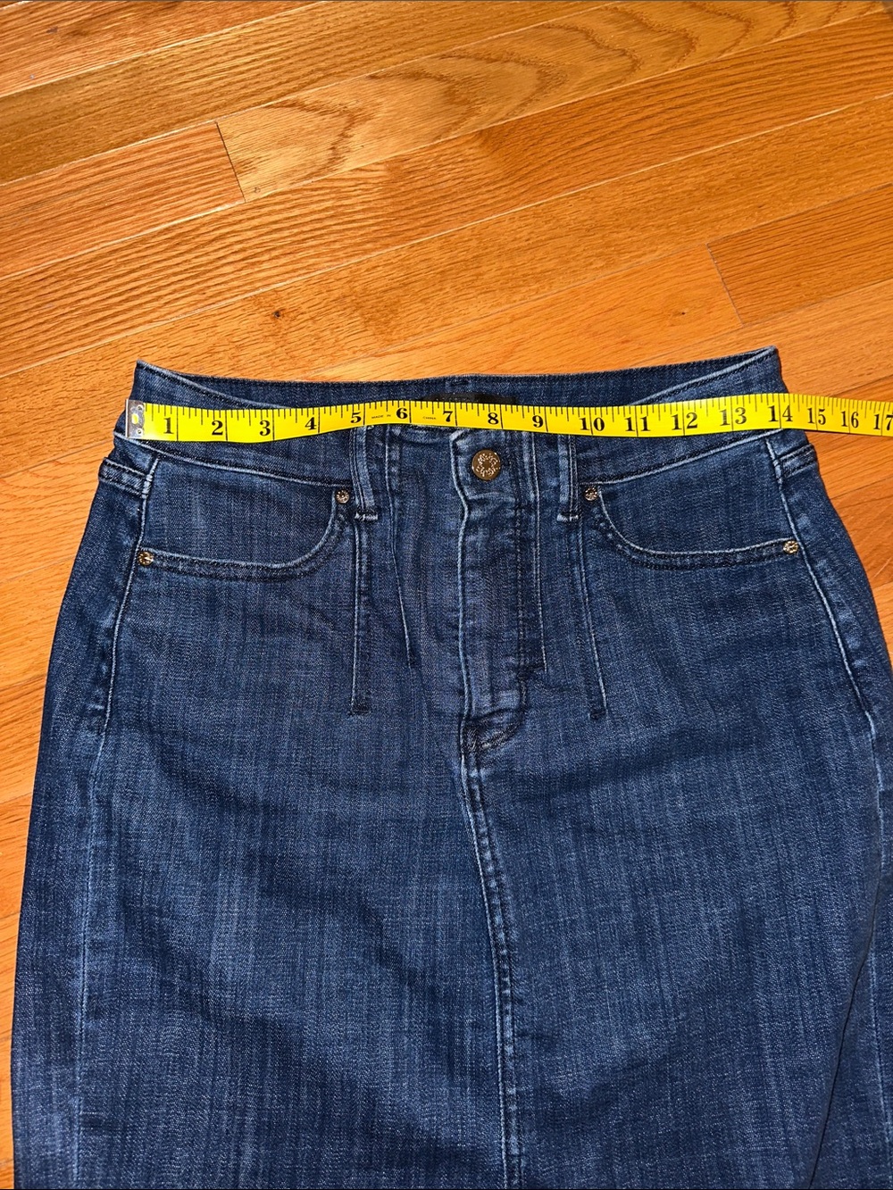 WHBM Denim Pencil Skirt - Picture 4 of 7